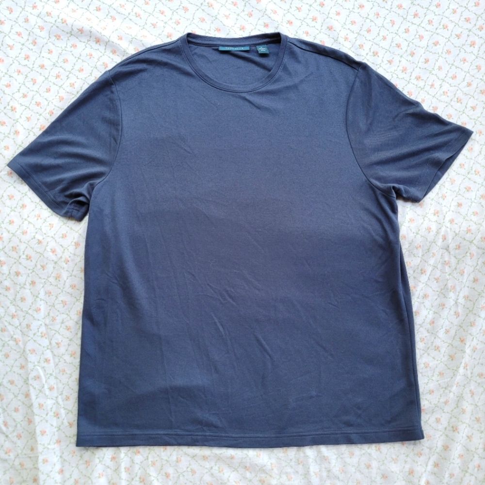 Perry Ellis Size XL Men's Cool Interlock Blue T-Shirt